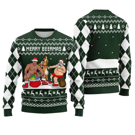 Merry Beermas Ugly Christmas Sweater - Moonbestprint