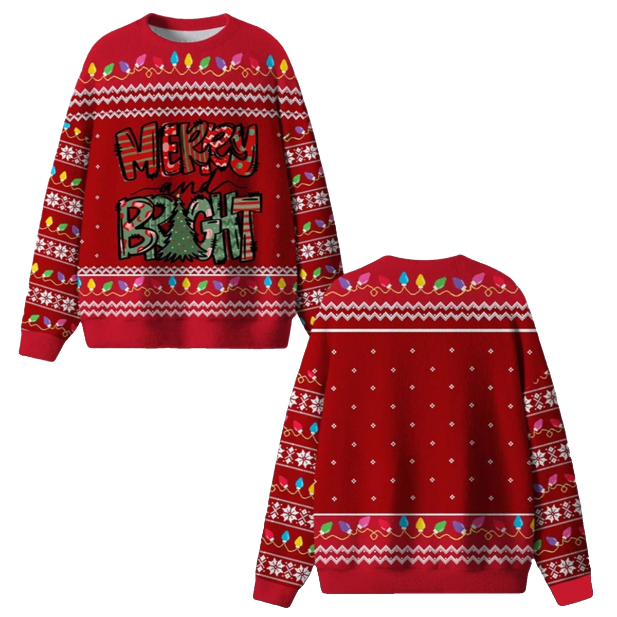 Merry And Bright Ugly Sweater 2026 Christmas - Moonbestprint