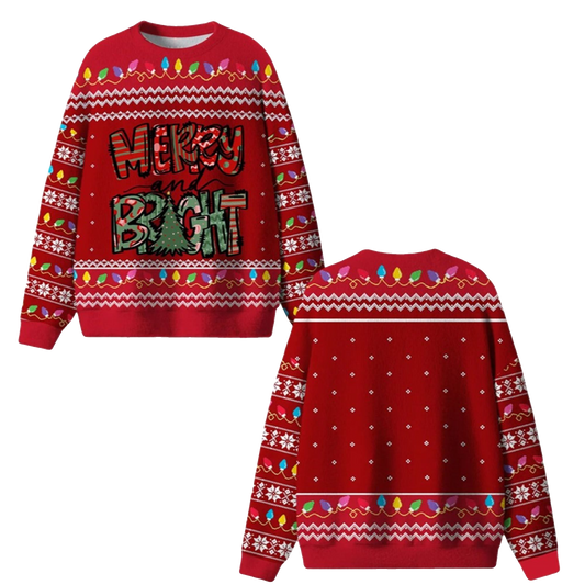 Merry And Bright Ugly Sweater 2026 Christmas - Moonbestprint