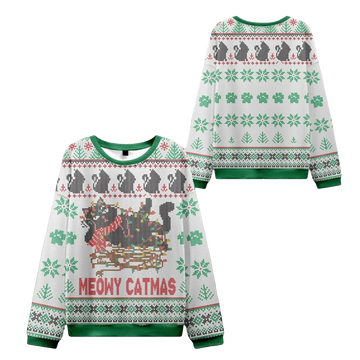 Meowy Catmas Ugly Sweater 2026 Christmas - Moonbestprint