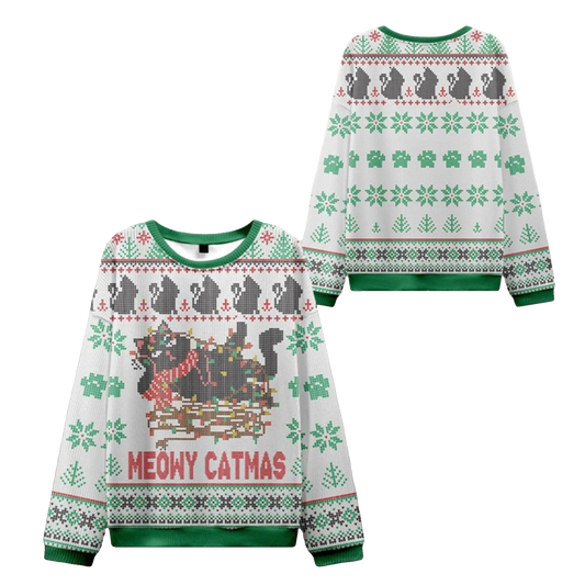 Meowy Catmas Ugly Sweater 2026 Christmas - Moonbestprint