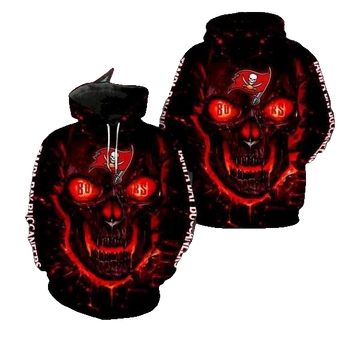 Tampa Bay Buccaneers Lava Skull 3D Hoodie, NFL Hoodie Moonbestprint