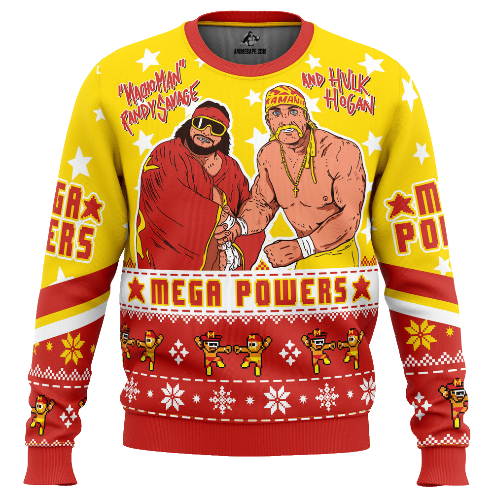 Mega Powers Macho Man and Hulk Hogan Ugly Christmas Sweater – Moonbestprint