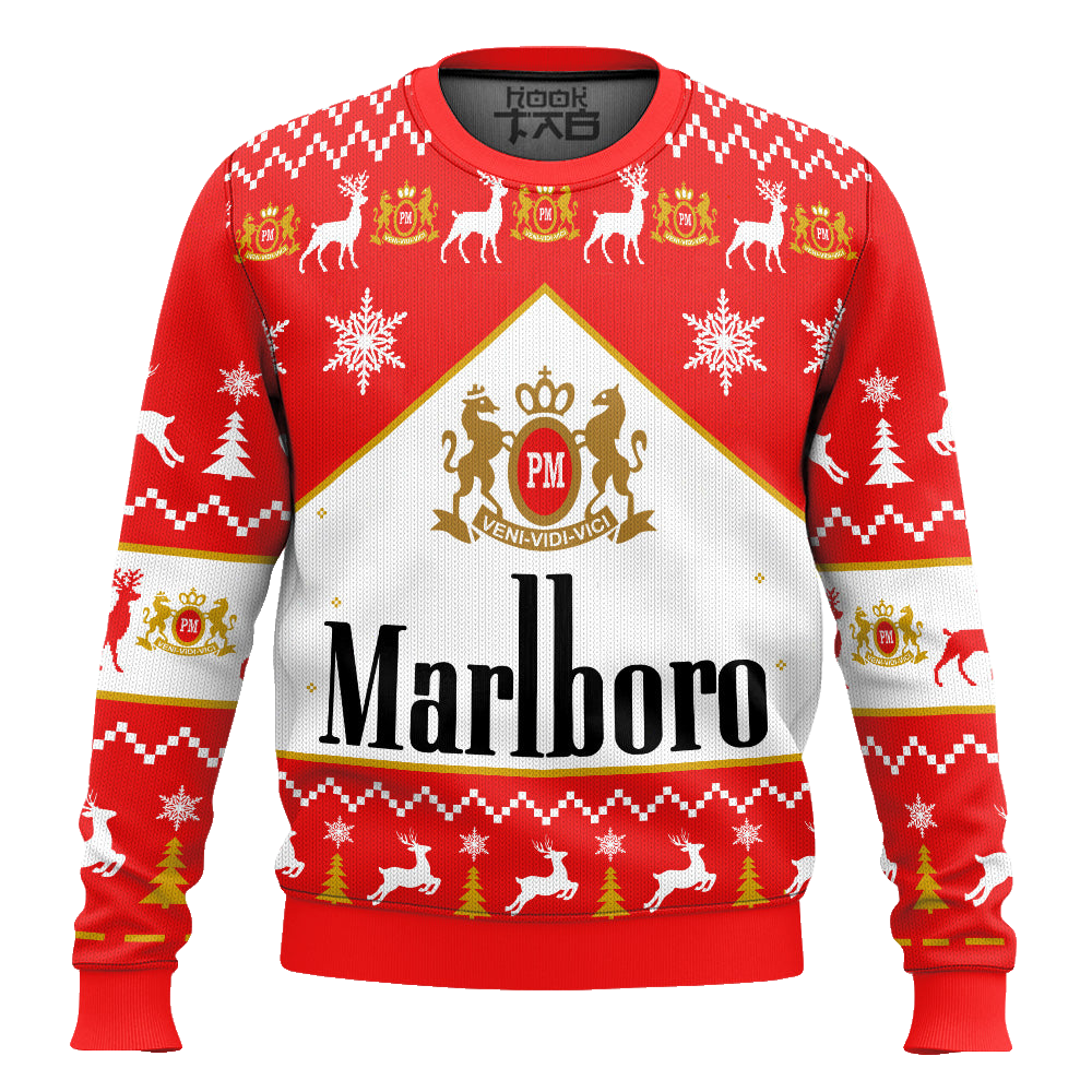 Marlboro Menthol Black Cigarettes Ugly Christmas Sweater – Moonbestprint