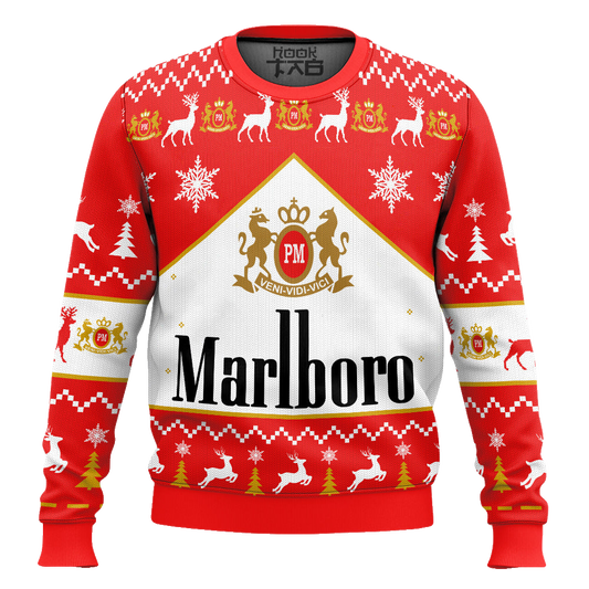 Marlboro Menthol Black Cigarettes Ugly Christmas Sweater – Moonbestprint