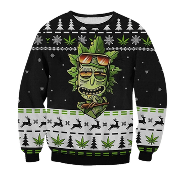 Marijuana Rick Ugly Christmas Sweater - Moonbestprint