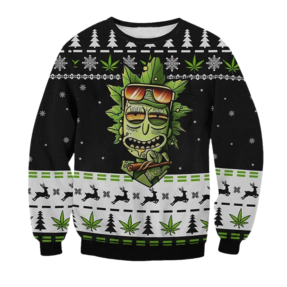 Marijuana Rick Ugly Christmas Sweater - Moonbestprint