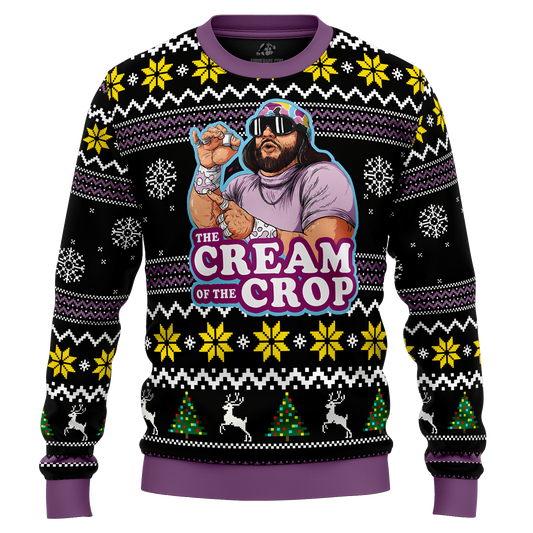 Macho Man The Cream of the Crop Pro Wrestling Ugly Christmas Sweater – Moonbestprint