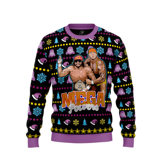 Macho Man And Hulkmania Power Pro Wrestling Ugly Christmas Sweater – Moonbestprint