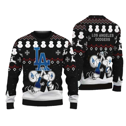 Los Angeles Dodgers Snoopy Charlie Brown Christmas Ugly Sweater – Moonbestprint