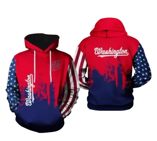 Washington Basaball Team Nationalss 3D MLB All Over Print Hoodie -Moonbestprint