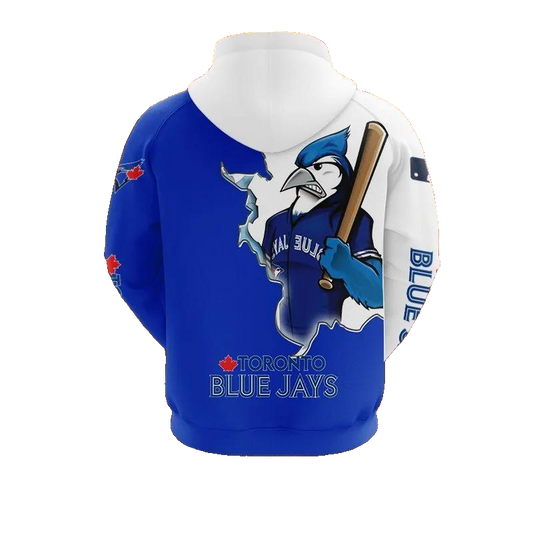 Toronto Blue Jays Mascot MLB All Over Print Hoodie -Moonbestprint