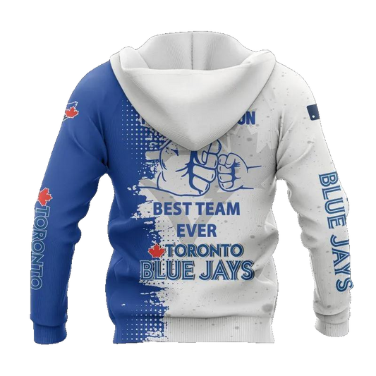 Toronto Blue Jays Dad And Son MLB All Over Print Hoodie -Moonbestprint