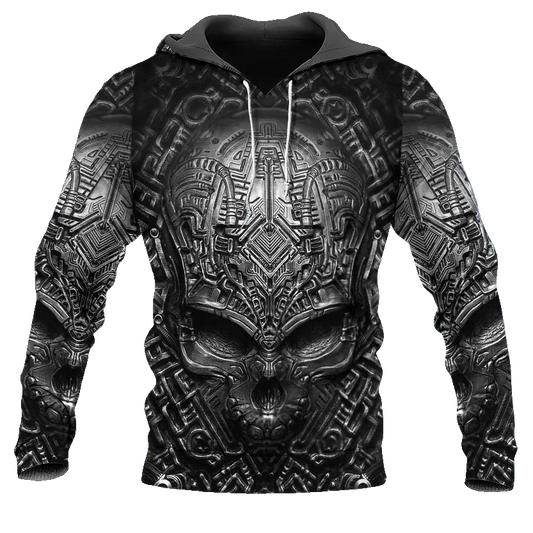 The Silence Skull 3D All Over Print Hoodie -Moonbestprint