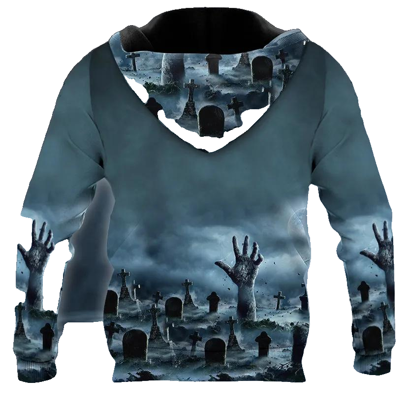 The Night Hunter Skull 3D All Over Print Hoodie -Moonbestprint