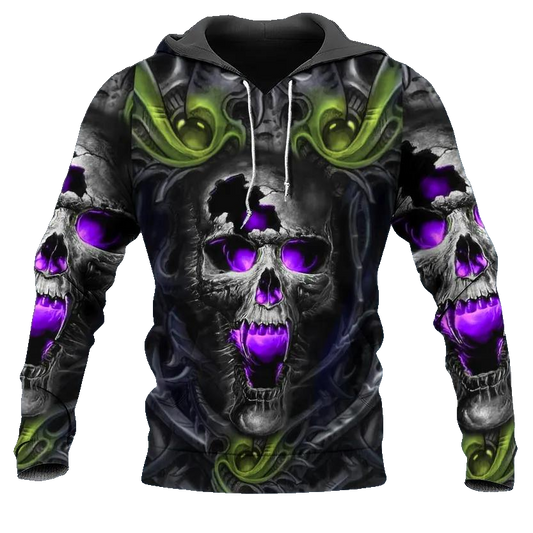 The Mystery Of Cracked Skull 3D All Over Print Hoodie -Moonbestprint