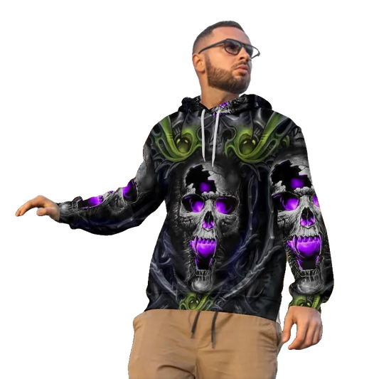 The Mystery Of Cracked Skull 3D All Over Print Hoodie -Moonbestprint