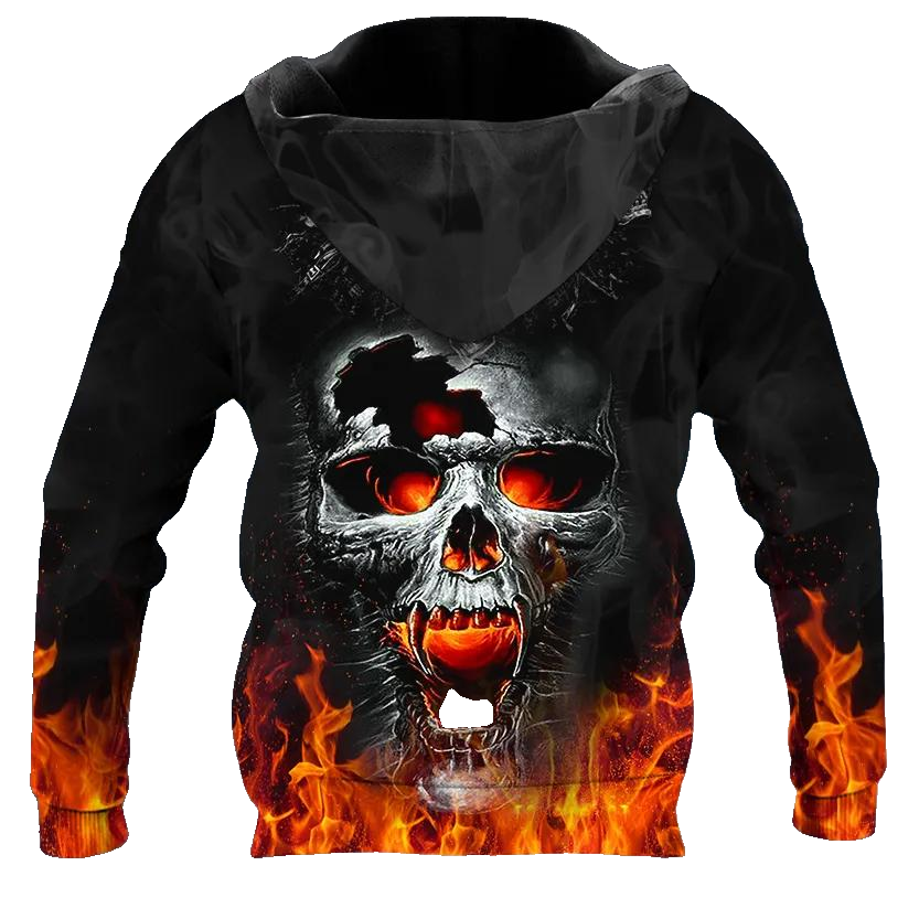 The Immortal Death Of Five Fire Skull 3D All Over Print Hoodie -Moonbestprint