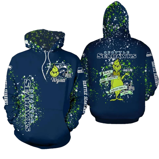 The funny Character Seattle Seahawks NFL 3D All Over Print Hoodie -Moonbestprint