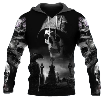 The Death Hunter Skull 3D All Over Print Hoodie -Moonbestprint