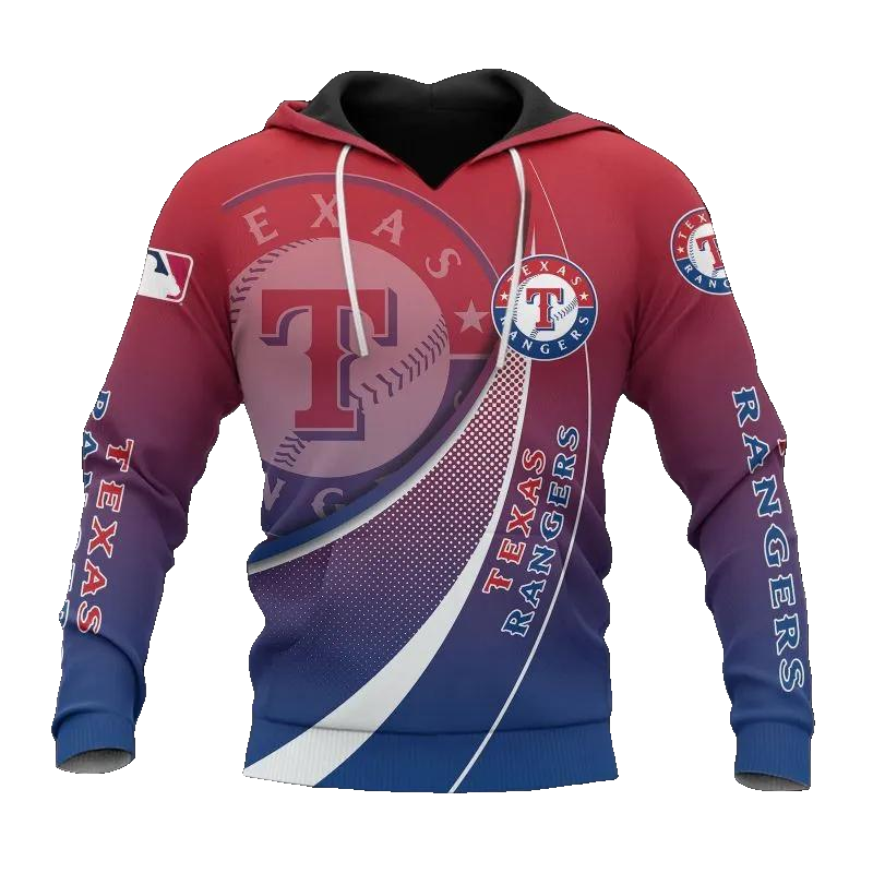 Texas Rangers MLB 3D MLB All Over Print Hoodie -Moonbestprint