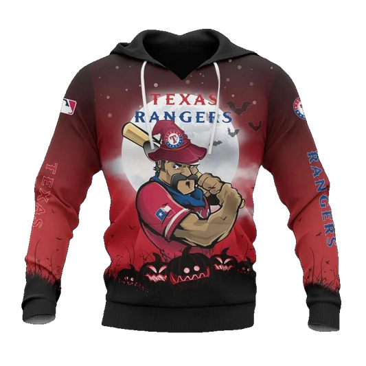 Texas Rangers Mascot MLB All Over Print Hoodie -Moonbestprint