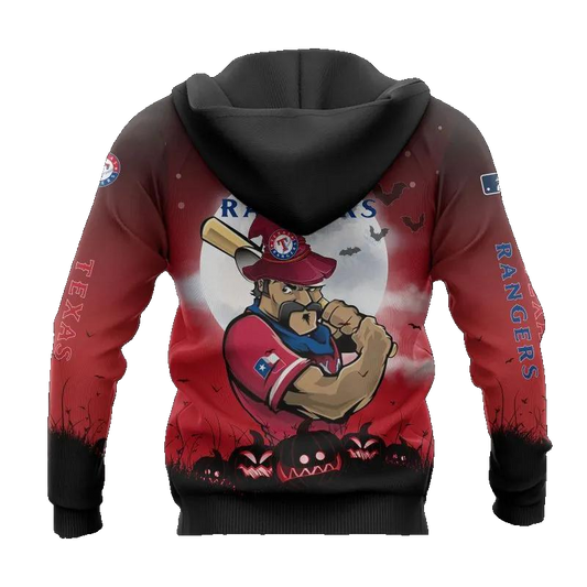 Texas Rangers Mascot MLB All Over Print Hoodie -Moonbestprint