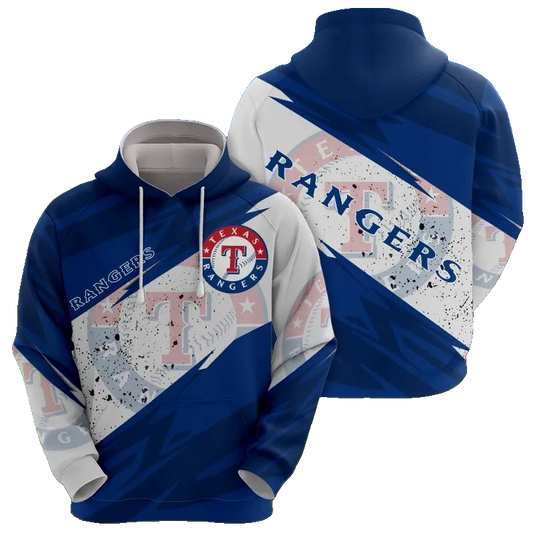 Texas Rangers MLB All Over Print Hoodie -Moonbestprint