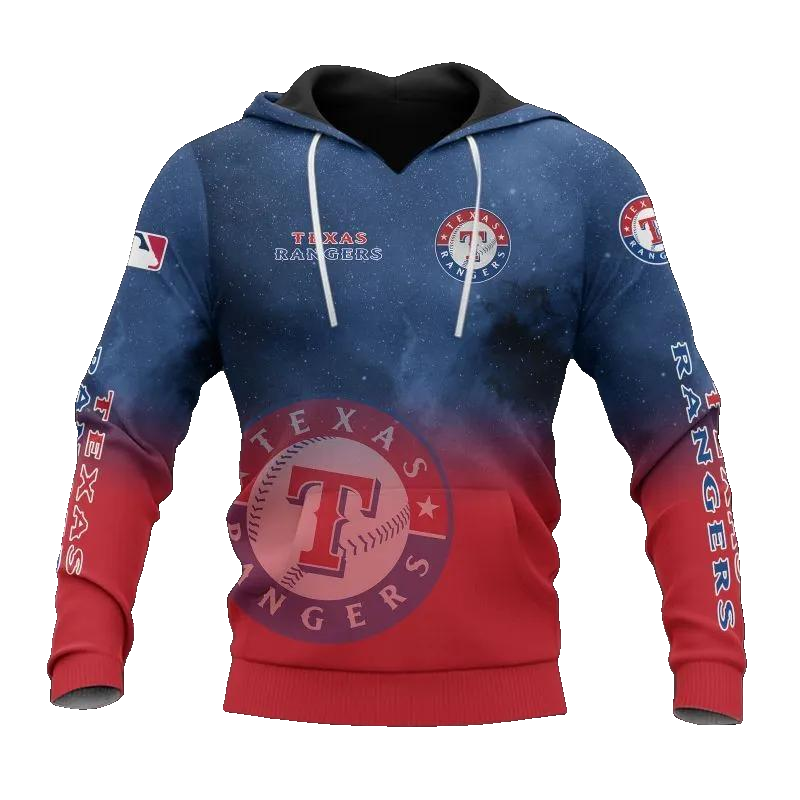 Texas Rangers All Over Print MLB MLB All Over Print Hoodie -Moonbestprint
