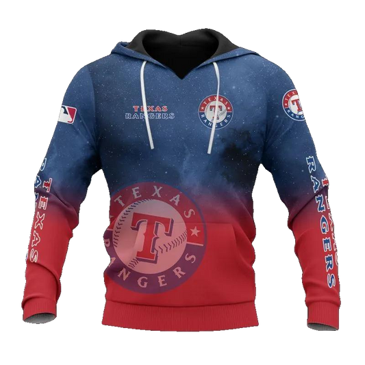Texas Rangers All Over Print MLB MLB All Over Print Hoodie -Moonbestprint