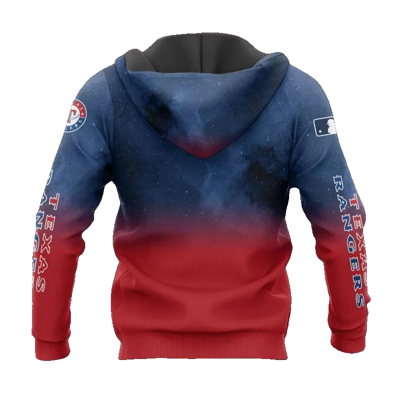 Texas Rangers All Over Print MLB MLB All Over Print Hoodie -Moonbestprint