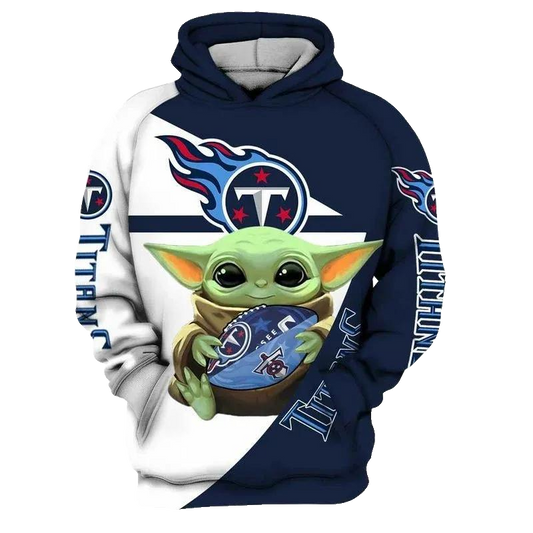Tennessee Titans Yoda Star Wars NFL 3D All Over Print Hoodie -Moonbestprint