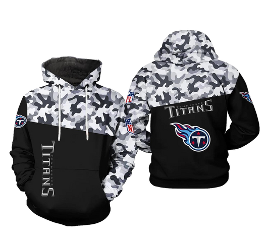 Tennessee Titans NFL Camo Veteran Team NFL 3D All Over Print Hoodie -Moonbestprint