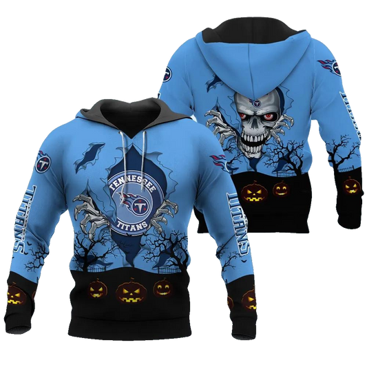 Tennessee Titans Halloween 3D NFL All Over Print Hoodie -Moonbestprint