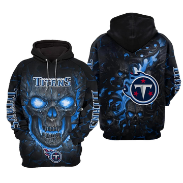 Tennessee Titans Lava Skull NFL 3D All Over Print Hoodie -Moonbestprint