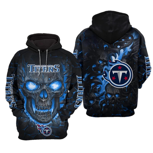 Tennessee Titans Lava Skull NFL 3D All Over Print Hoodie -Moonbestprint