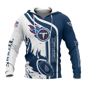 Tennessee Titans Fire Ball NFL 3D All Over Print Hoodie -Moonbestprint