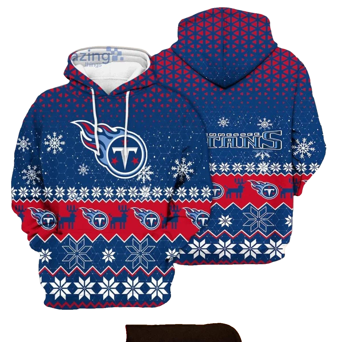 Tennessee Titans Christmas NFL 3D All Over Print Hoodie -Moonbestprint