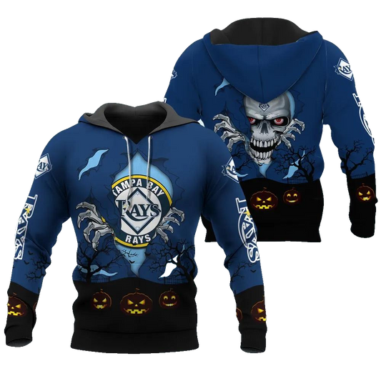 Tampa Bay Rays Halloween 3D MLB All Over Print Hoodie -Moonbestprint