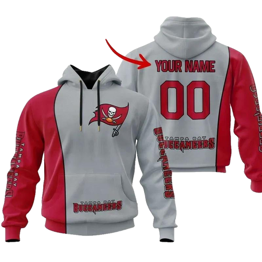 Tampa Bay Buccaneers Personalized NFL 3D All Over Print Hoodie -Moonbestprint