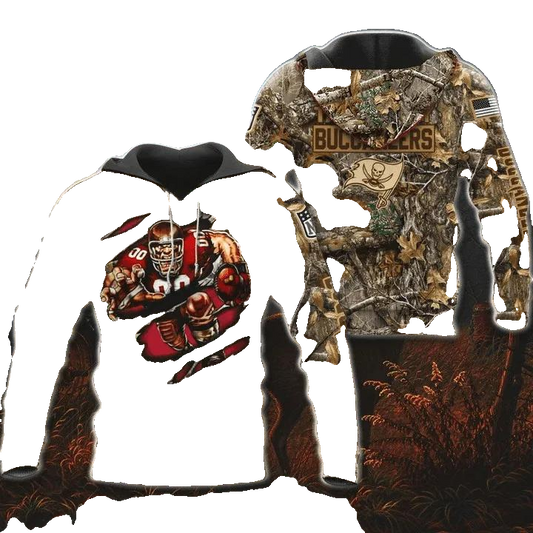 Tampa Bay Buccaneers Hunting Mascot NFL 3D All Over Print Hoodie -Moonbestprint