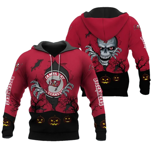 Tampa Bay Buccaneers Halloween 3D NFL All Over Print Hoodie -Moonbestprint
