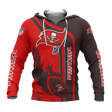 Tampa Bay Buccaneers Fire Ball NFL 3D All Over Print Hoodie -Moonbestprint