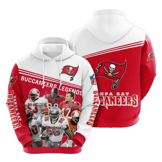 Sports American Football Tampa Bay Buccaneers Usa NFL 3D All Over Print Hoodie -Moonbestprint