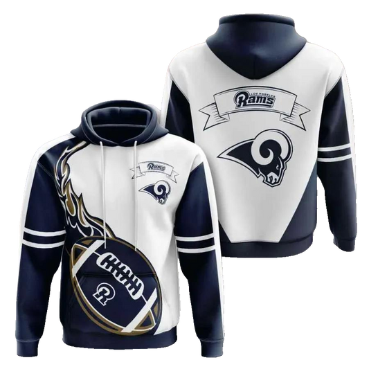Sports American Football Los Angeles Rams NFL 3D All Over Print Hoodie -Moonbestprint