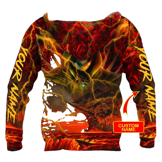 Skeleton Holding Book Heroes Skull Custom 3D All Over Print Hoodie -Moonbestprint