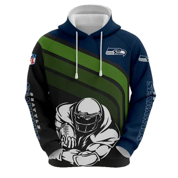 Seattle Seahawks Run Ball NFL 3D All Over Print Hoodie -Moonbestprint