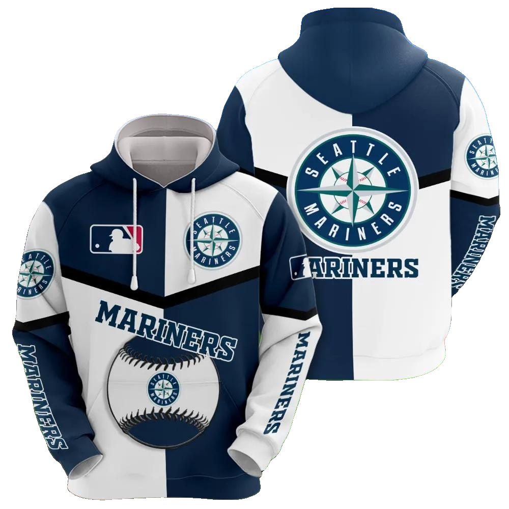 Seattle Mariners 3D MLB All Over Print Hoodie -Moonbestprint