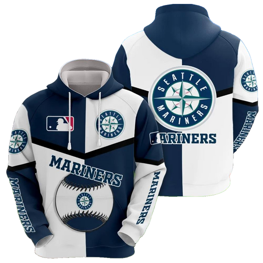 Seattle Mariners 3D MLB All Over Print Hoodie -Moonbestprint