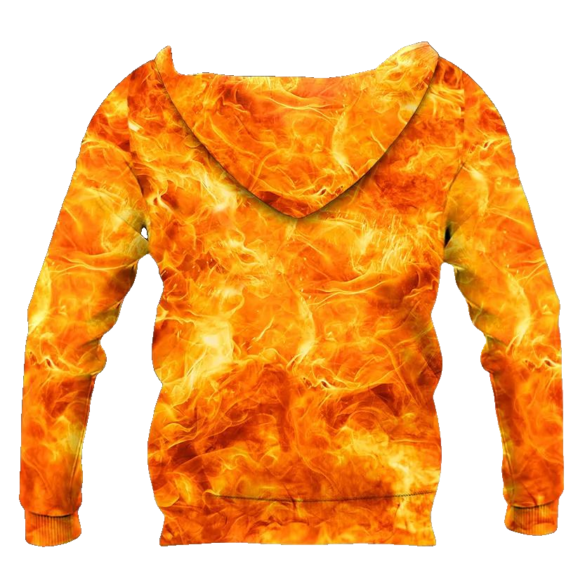 Scary Fire Skull 3D All Over Print Hoodie Men -Moonbestprint